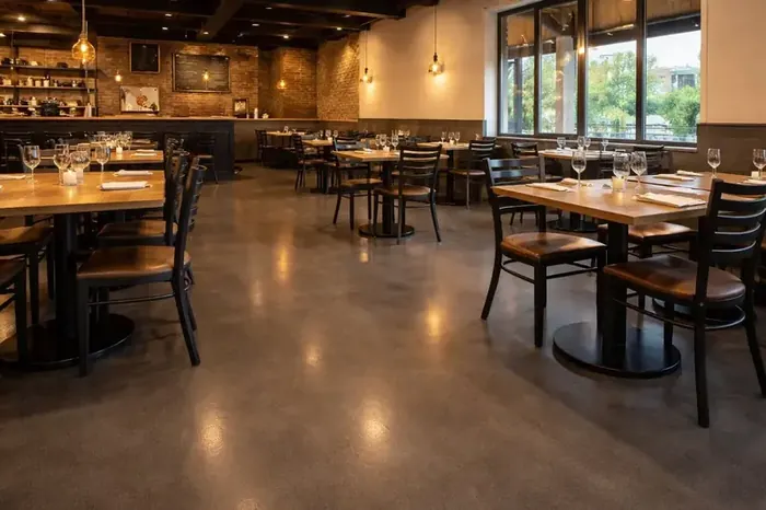 Commercial epoxy floor restaurant Miami FL