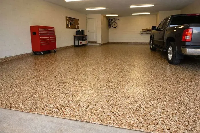 Flake epoxy garage floor Miami FL
