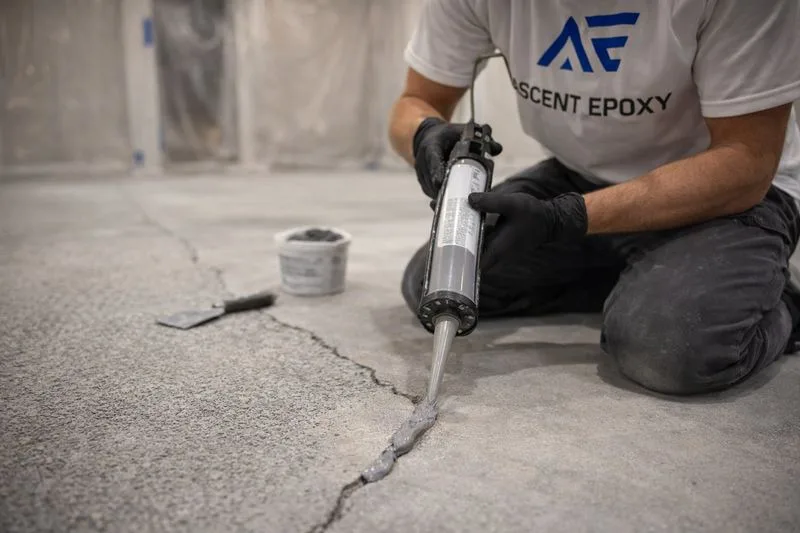 Hand-troweled metallic epoxy floor in a Coral Gables home