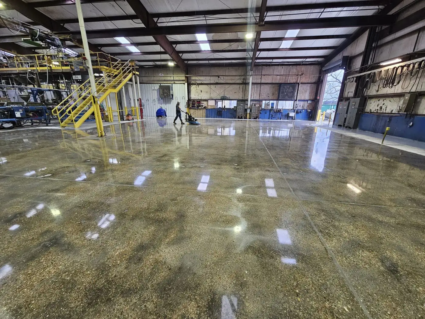 Polished concrete industrial floor Miami