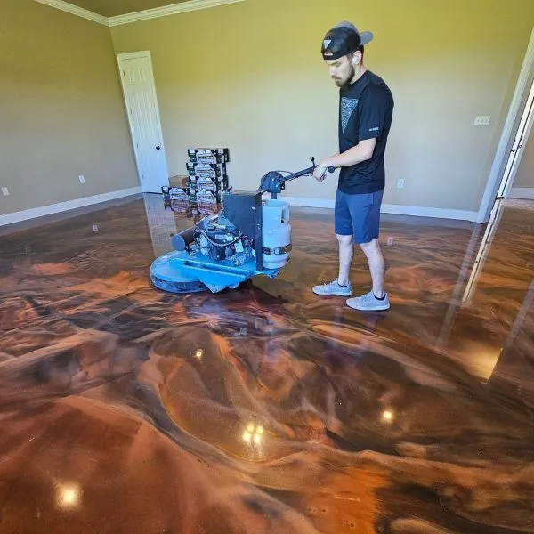 Metallic flooring system Miami
