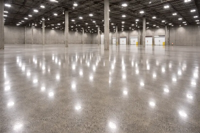 Polished concrete warehouse floor Miami