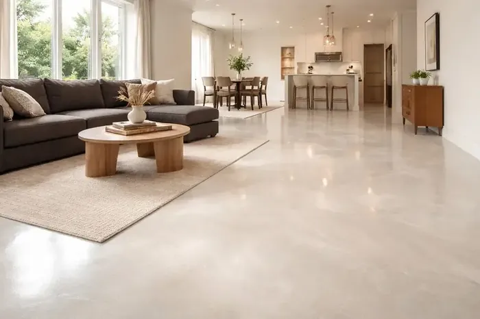 Residential metallic epoxy floor Miami Florida