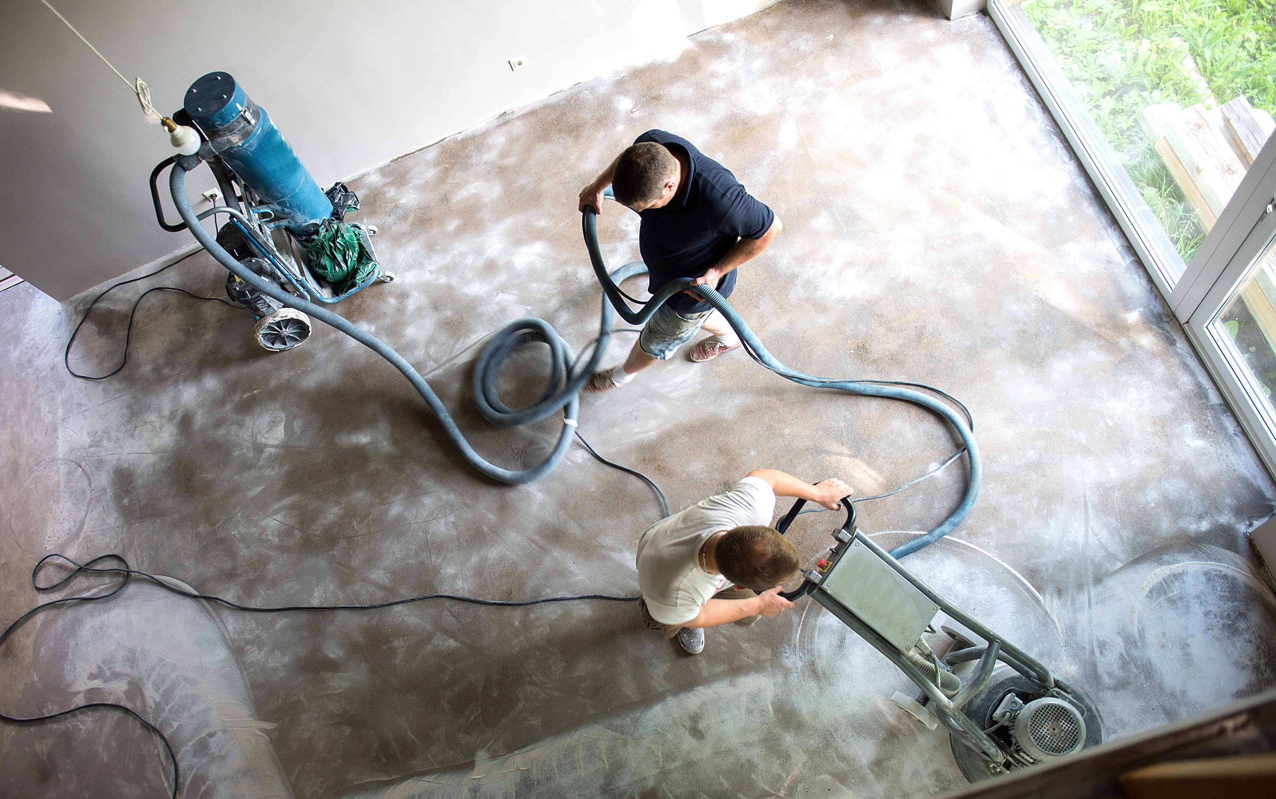Polished+concrete+epoxy+installation